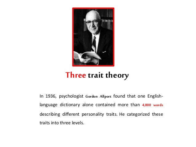 Gordon Allport Trait Theory Epub